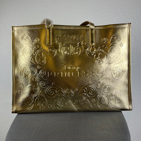 Bath & Body Works 2025 Disney Princess Gold Tote Bag New - Picture 2 of 4